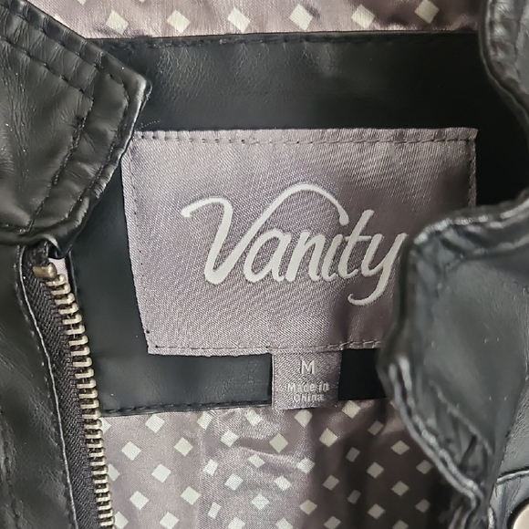 Vanity Black Leather Jacket for Women - Picture 2 of 6